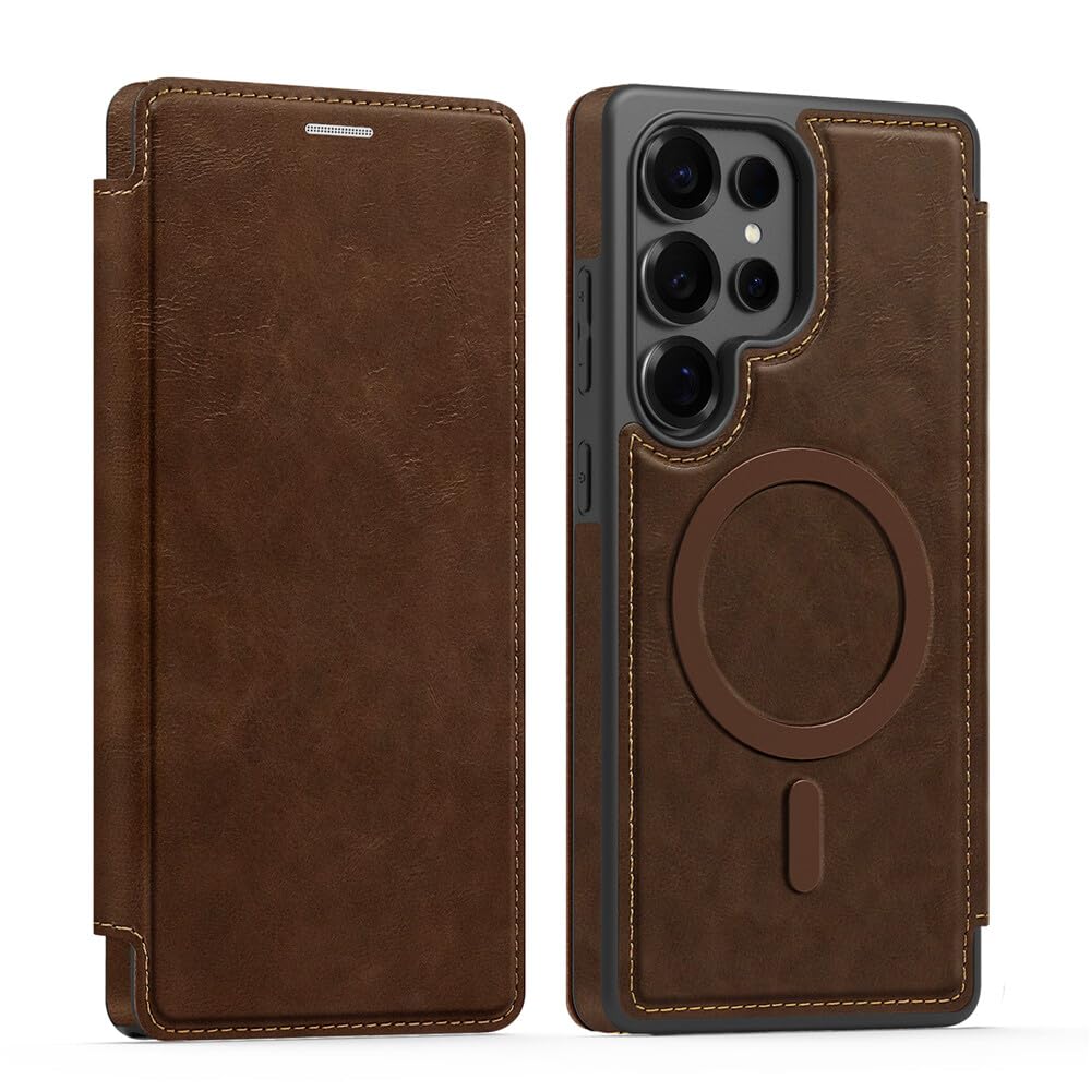 Étui pour Samsung S22 café clapet rigide silicone - 8