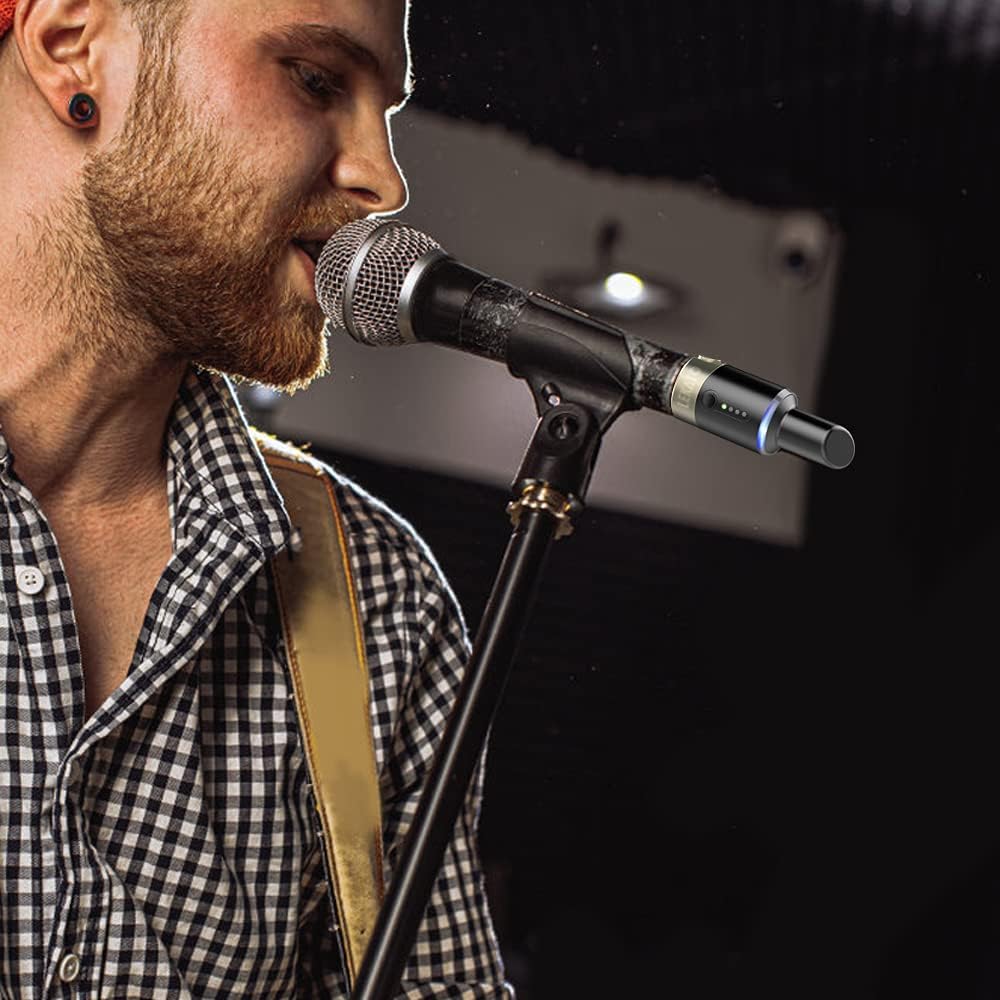 🔥 Crazy Deals Wireless Microphone System, LEKATO 5.8 Ghz Wireless Microphone Transmitter Receiver Plug-on XLR Microphone Wireless System for Dynamic Microphone, Audio Mixer, DSLR Camera, PA System Big Sale Wireless Microphone System, LEKATO 5.8 Ghz Wireless Microphone Transmitter Receiver Plug-on XLR Microphone Wireless System for Dynamic Microphone, Audio Mixer, DSLR Camera, PA System