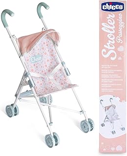 Chicco Puppenwagen Meine erste Puppe, Für Kinder ab 3 Jahren, Spielzeugkinderwagen mit 4 Rädern, Leicht und einfach zu Falten, Stoffsitz und faltbares Verdeck