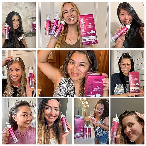 Remixidil Women’s 5% Minoxidil Foam | Hair Regrowth Treatment For Women | Clinically Proven Formula For Hair Loss And Hair Growth | Unscented Topical Aerosol Treatment For Thinning Hair | 3-Month Supply #TOP2