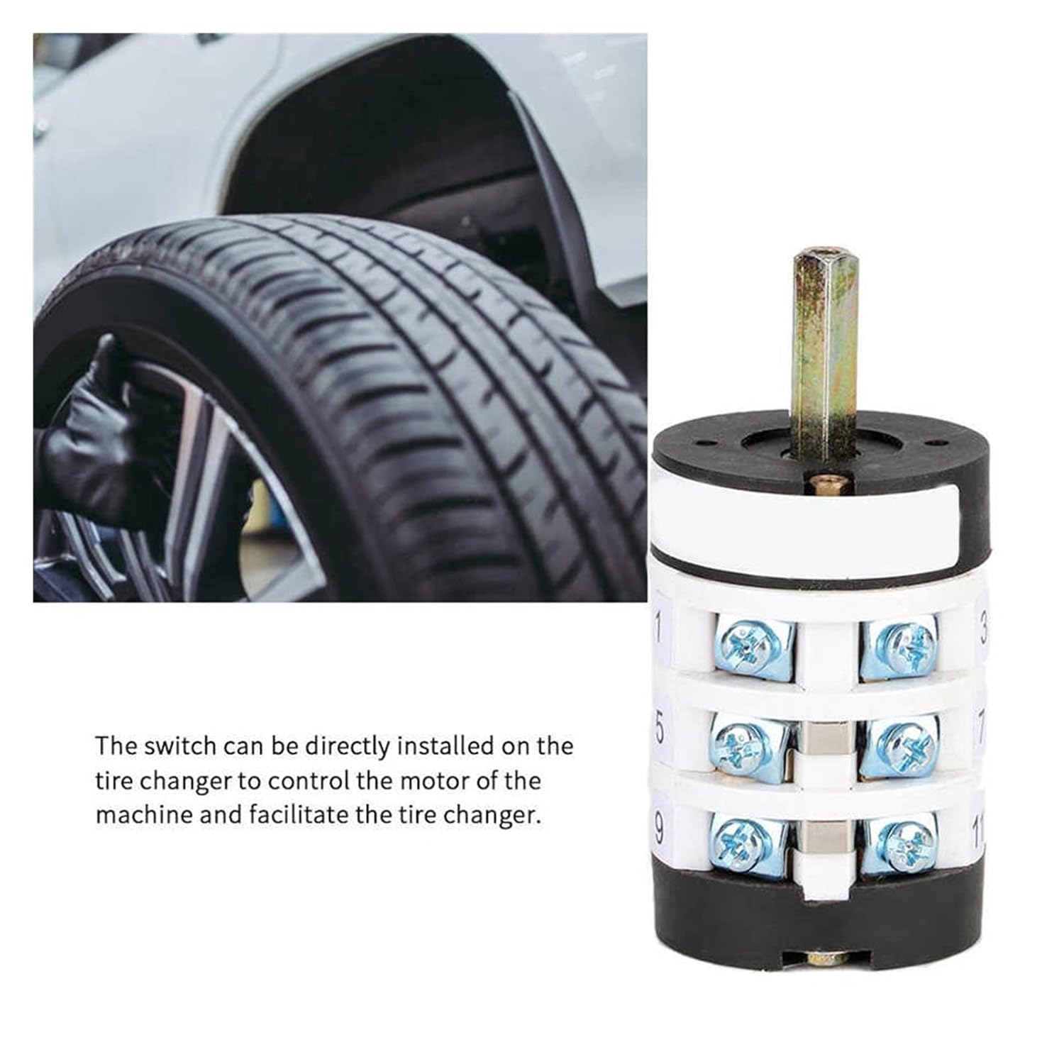 Micro Motors Car Tire Changer Machine Motor Forward Reverse Switch Car Repair Tool White 20A Automobiles Motorcycle Tools Mechanical Tools