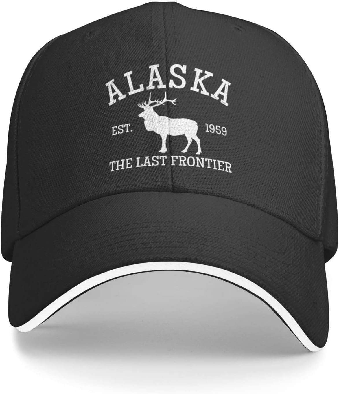 Alaska The Last Frontier Gifts for Women Men Black Men's Women's Baseball Cap Washed Vintage
