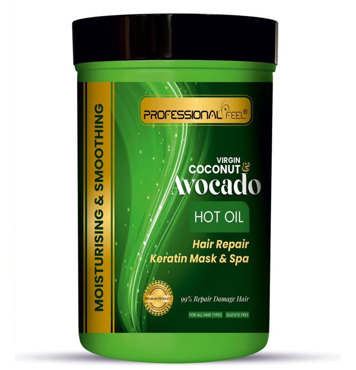 Professional Feel Virgin Coconut & Avocado Oil Hair Repair Keratin Hair Repair Mask & Spa, Moisturising Smoothing Hair Spa (800 gm)-image-48