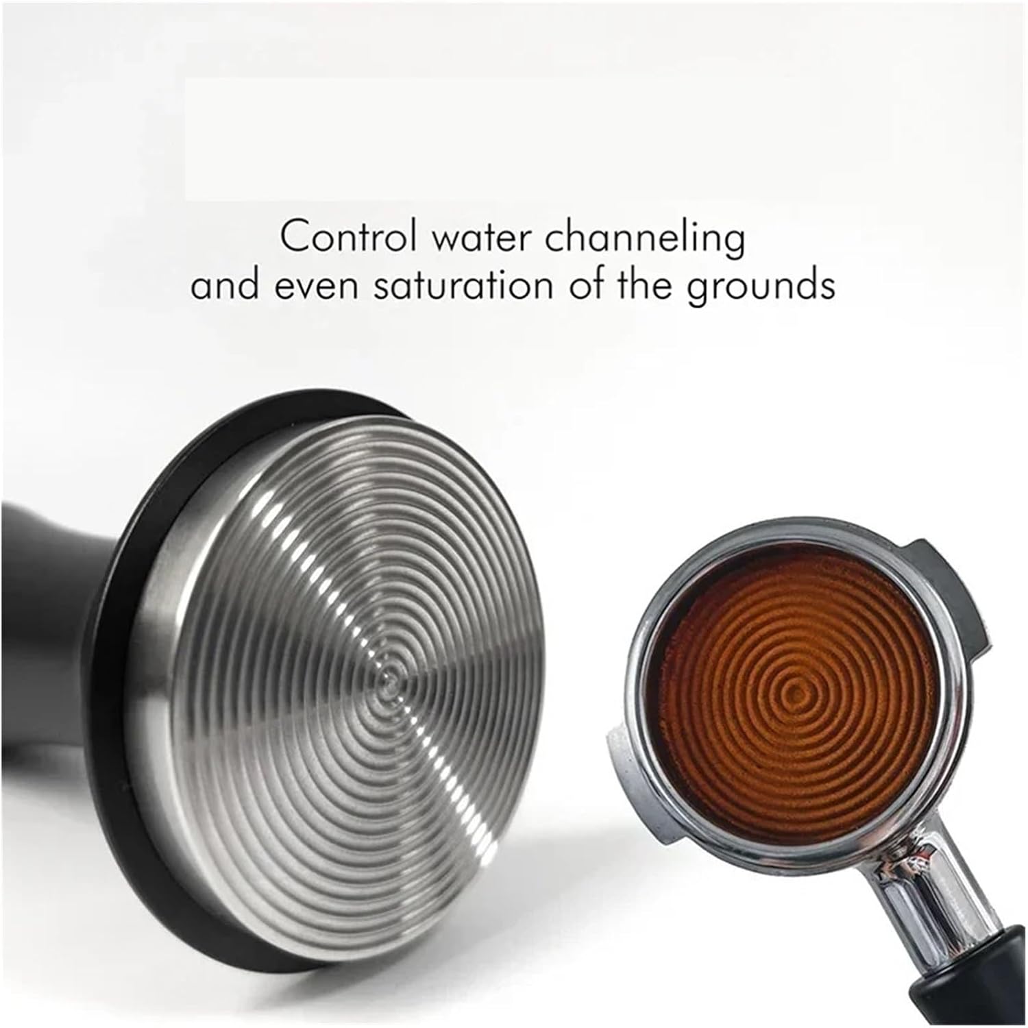 Coffee Tamper Spring Espresso Tamper 51mm 53mm 58mm Coffee Tampers And Coffee Stirrer Stainless Steel Tampers Coffee Accessories(51mm,Black-3Pcs)