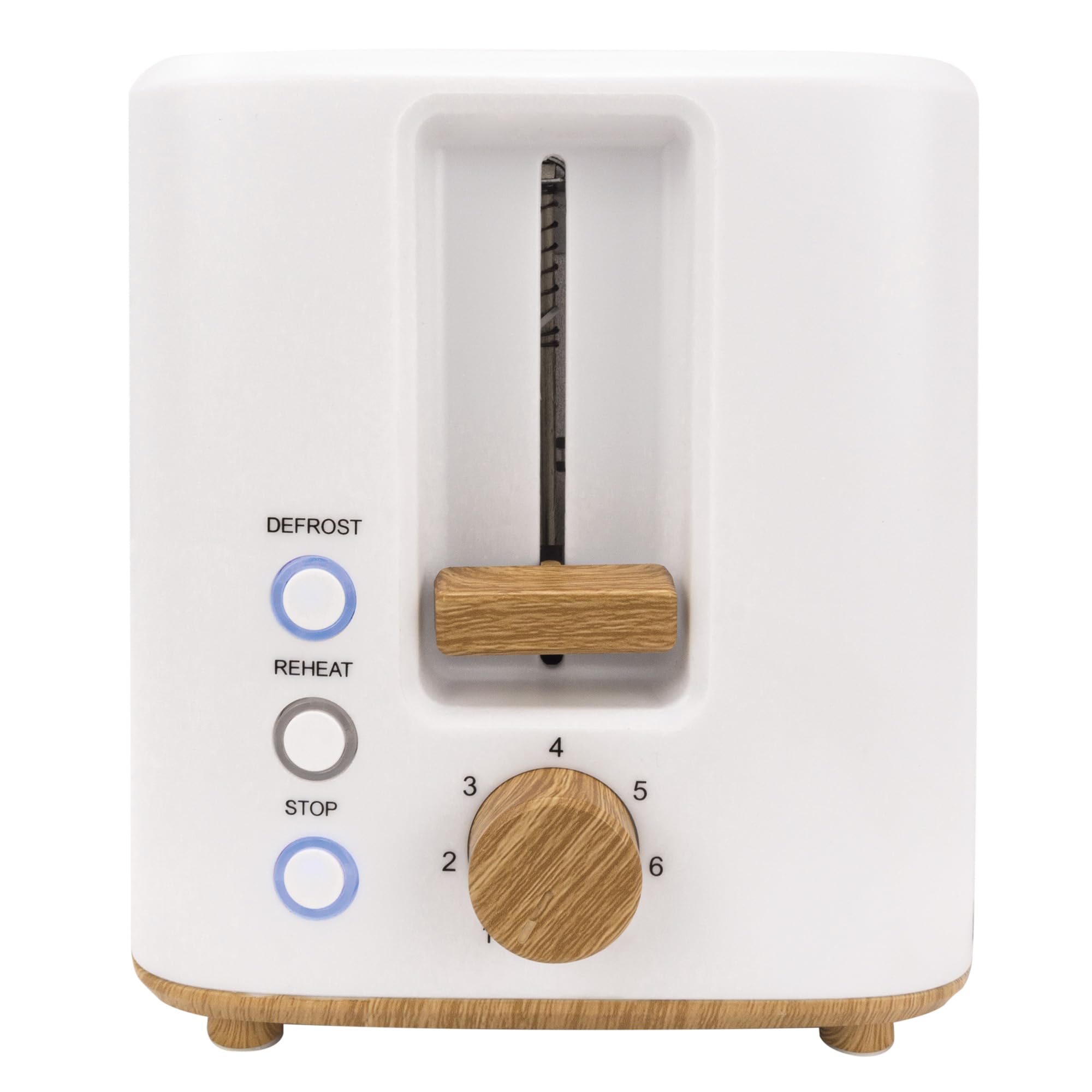 JOCCA - Grille-Pain 2 Tranches Sweet Pink Line| Toaster| 7 Niveaux de Grillage| Fonctions Décongélation, Réchauffage et Annulation| Pour Différents Types de Pain| 700W| Blanc
