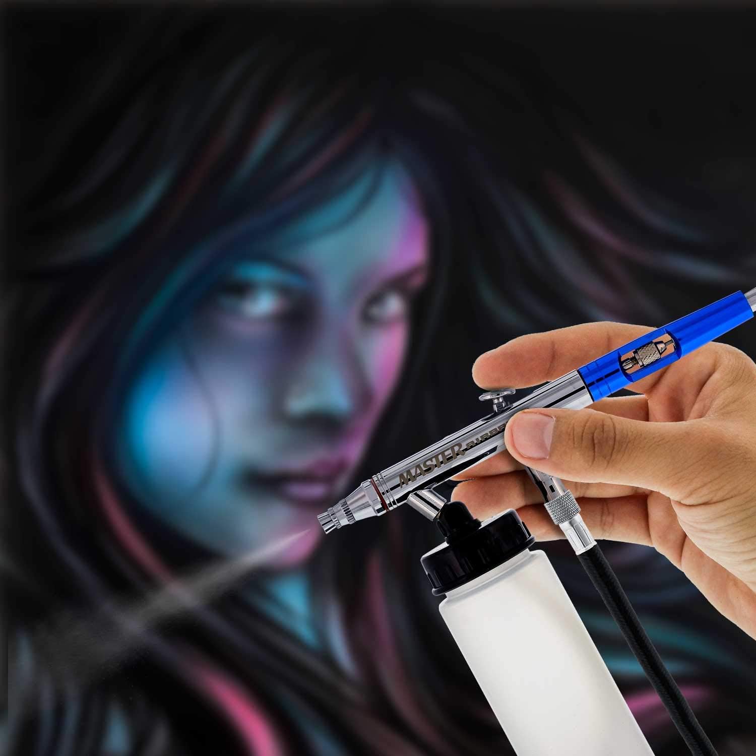 Master S69 Studio Airbrush Set Professional Airbrush Set with 6 Master Model ...