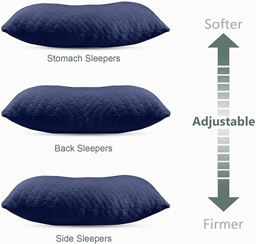 Miniatura 8 de Almohada cervical para alivio del dolor para soporte de cuello y hombros, almohadas de espuma viscoelástica cervical de diseño hueco, almohada