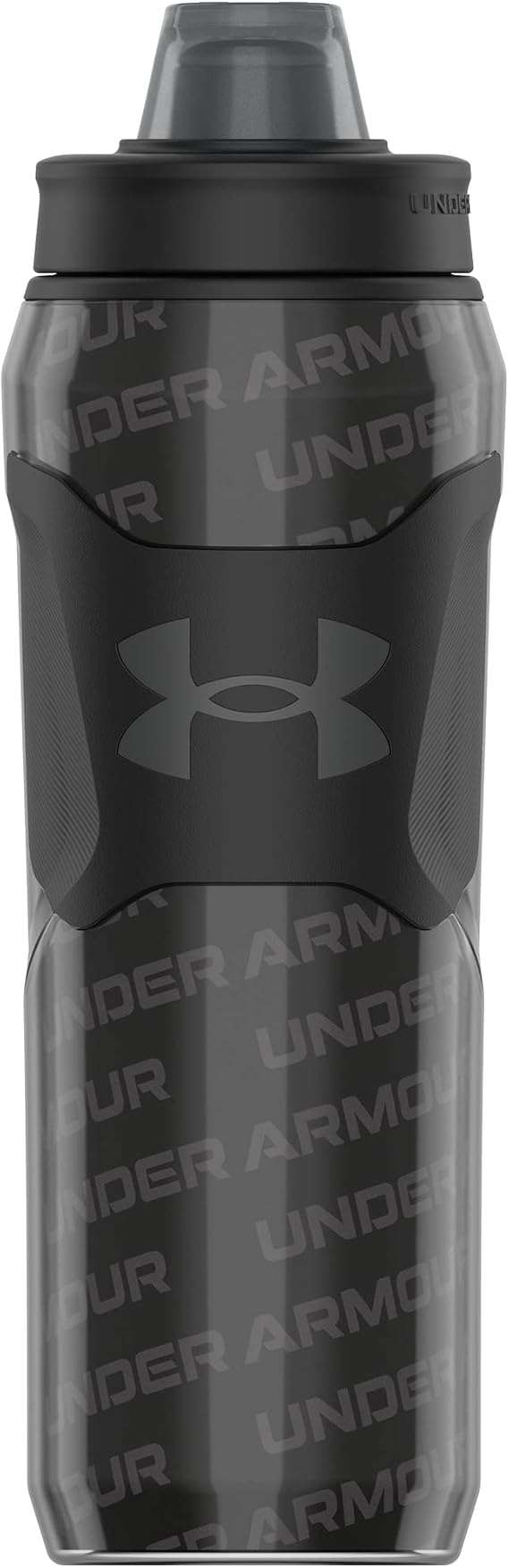 Under Armour 28oz Playmaker Squeeze Insulated 2 - Sports Water Jug, Leak Resistant for Baseball, Football & More, Black