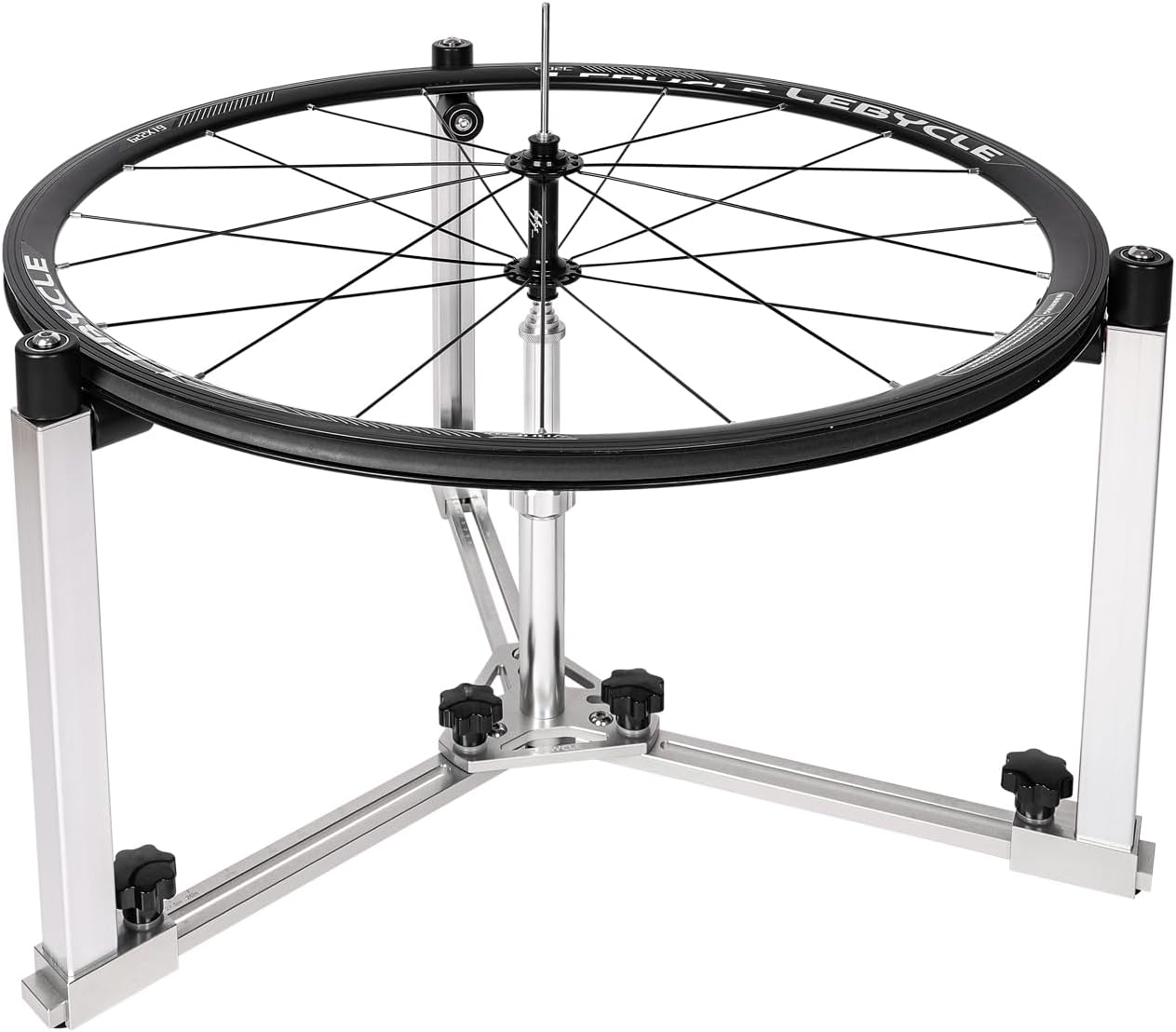 Wheel Weaving Stand for Bike Repair – Rotating Design for Efficient Wheel Truing, Rim-Safe & Foldable for Easy Storage