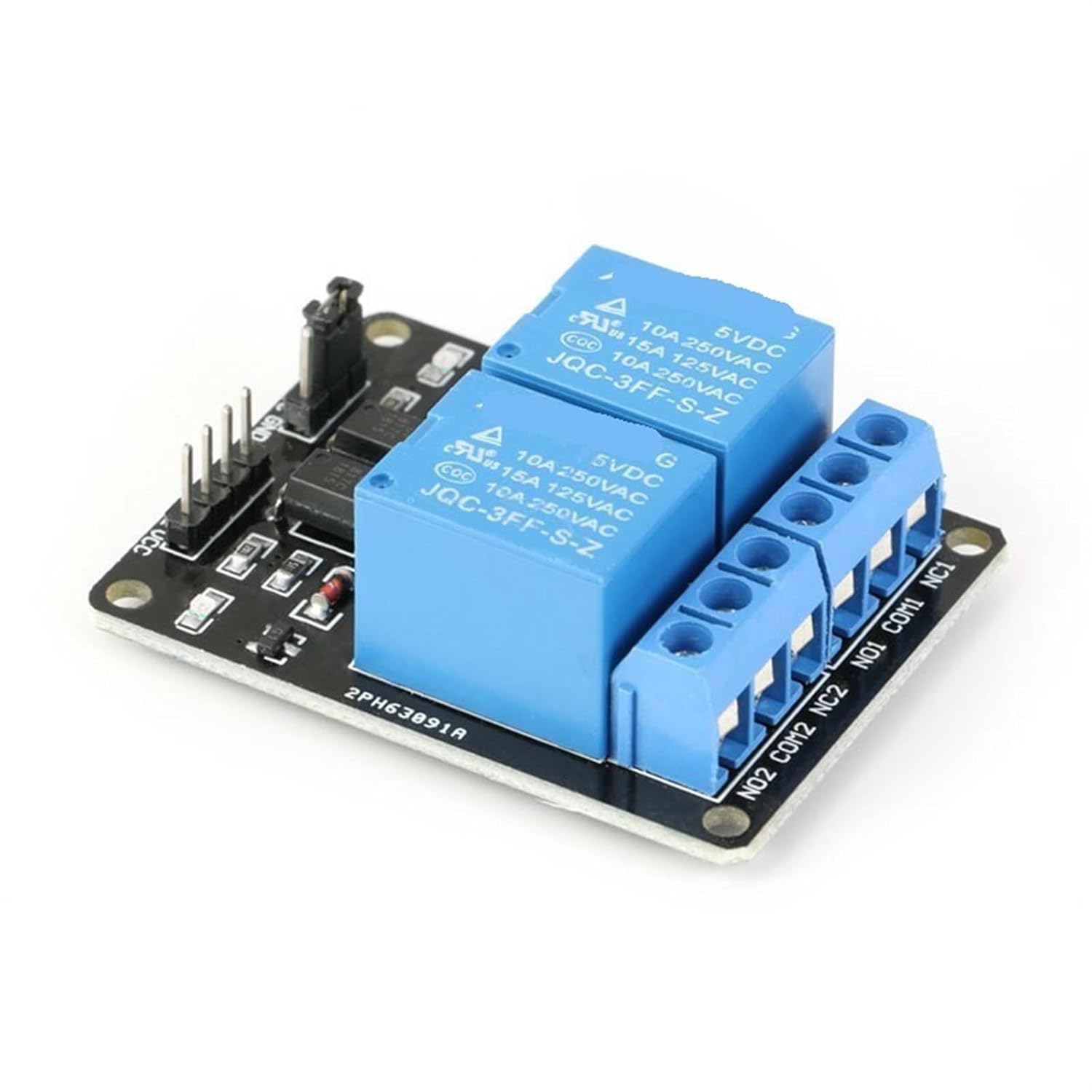 1Pcs 2 Channel Relay Module 5V 2-Channel Relay Modules 5VDC 2 Road Relay Module Control Board with Optocoupler