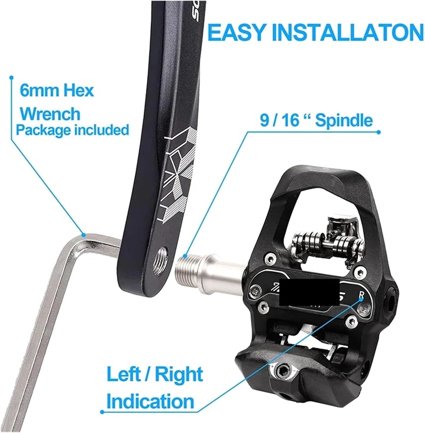 BUCKLOS Bike Dual Function Self-Lock Pedal 9/16'' Bicycle Locking Pedals for Look Sealed Bearing Clipless Pedals PD-M317