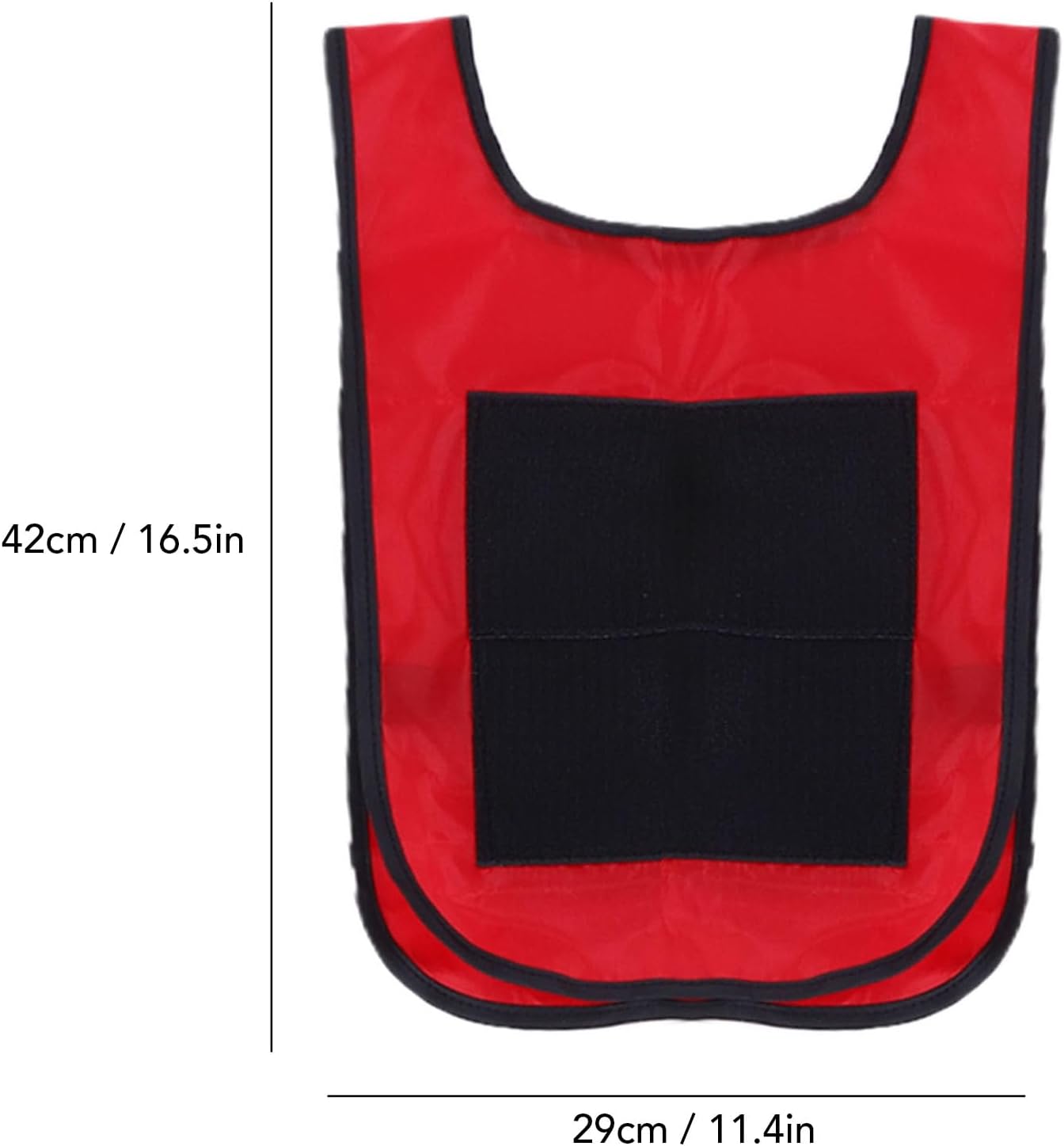 Pomya Kids Sticky Ball Vest Set | Hook and Loop Dodgeball Game with 5 Balls, 29x42cm Red Double Sided Vests for Outdoor Throwing Toys