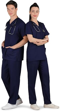 Silver Nano particle infused technology Medical Uniform for Men and Women Unisex Hospital Scrub Set