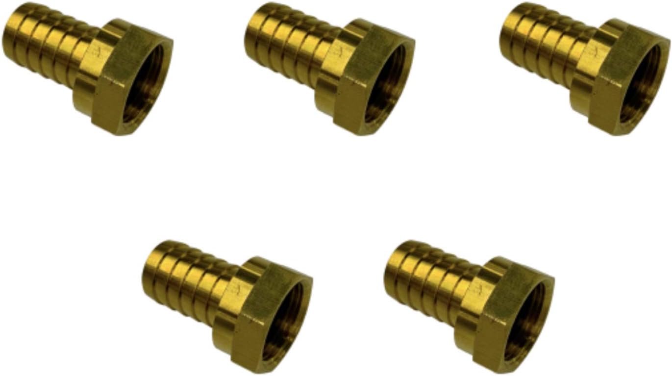 3/4" Hose ID to 3/4" Female NPSM Swivel Brass Adapter Fitting with Gasket/AIR Service ONLY (Qty 10)