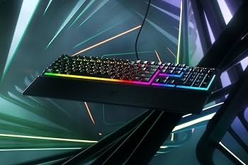Razer Ornata V3 Gaming-toetsenbord met laag profiel (hybride schakelaar met lontmembraan, uv-gecoate toetsen, magnetische polssteun, RGB Chroma), ES-design, zwart