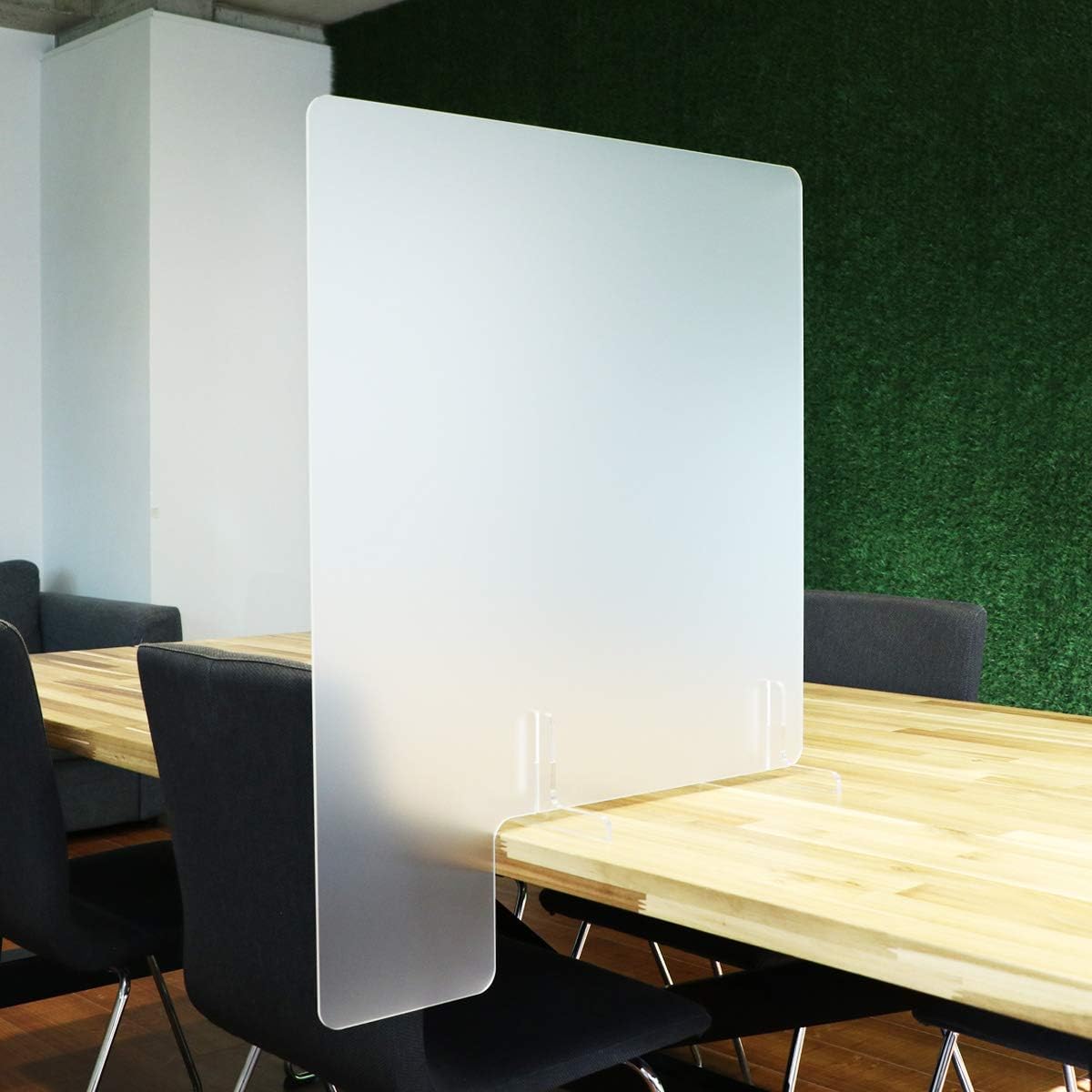 半透明] 間仕切用アクリルパーテーション W580×H750mm 机 コロナ対策