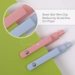 Stylos à gel 0.5mm Stylos d'encre noire japonais Fine Point, Stylo mignon pour la publication de stylos d'écriture aesthésiques lisses, Note & Utilisation de bureau, cadeau pour les femmes & Hommes 5 Pcs Morandi