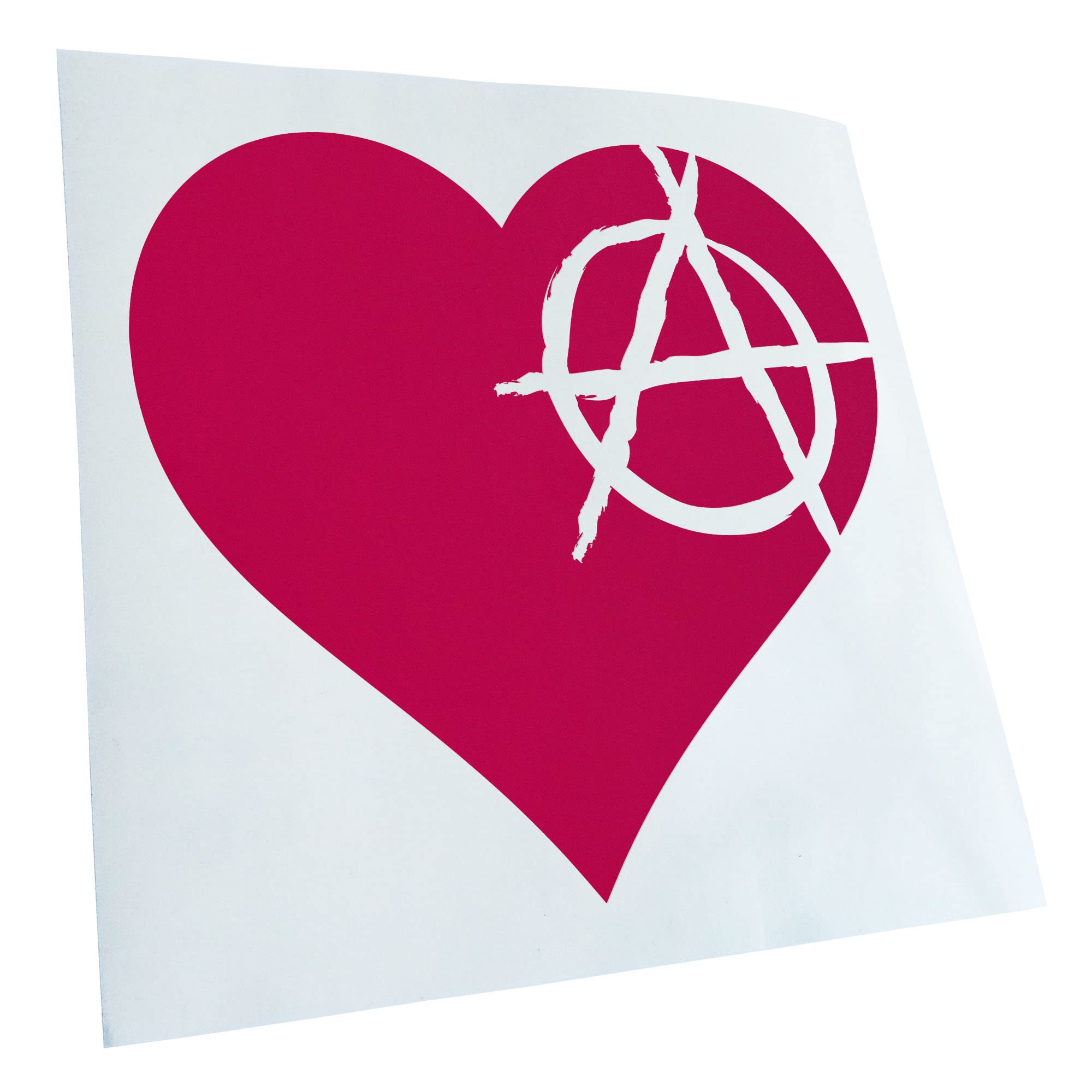 Kiwistar Anarchy Heart Sticker 11 x 10 cm in 15 Colours Neon + Chrome