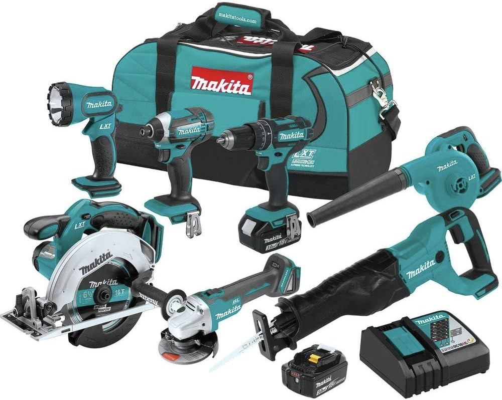 Makita XT706 3.0Ah 18V LXT Lithium-Ion Cordless Combo Kit (7 Piece)