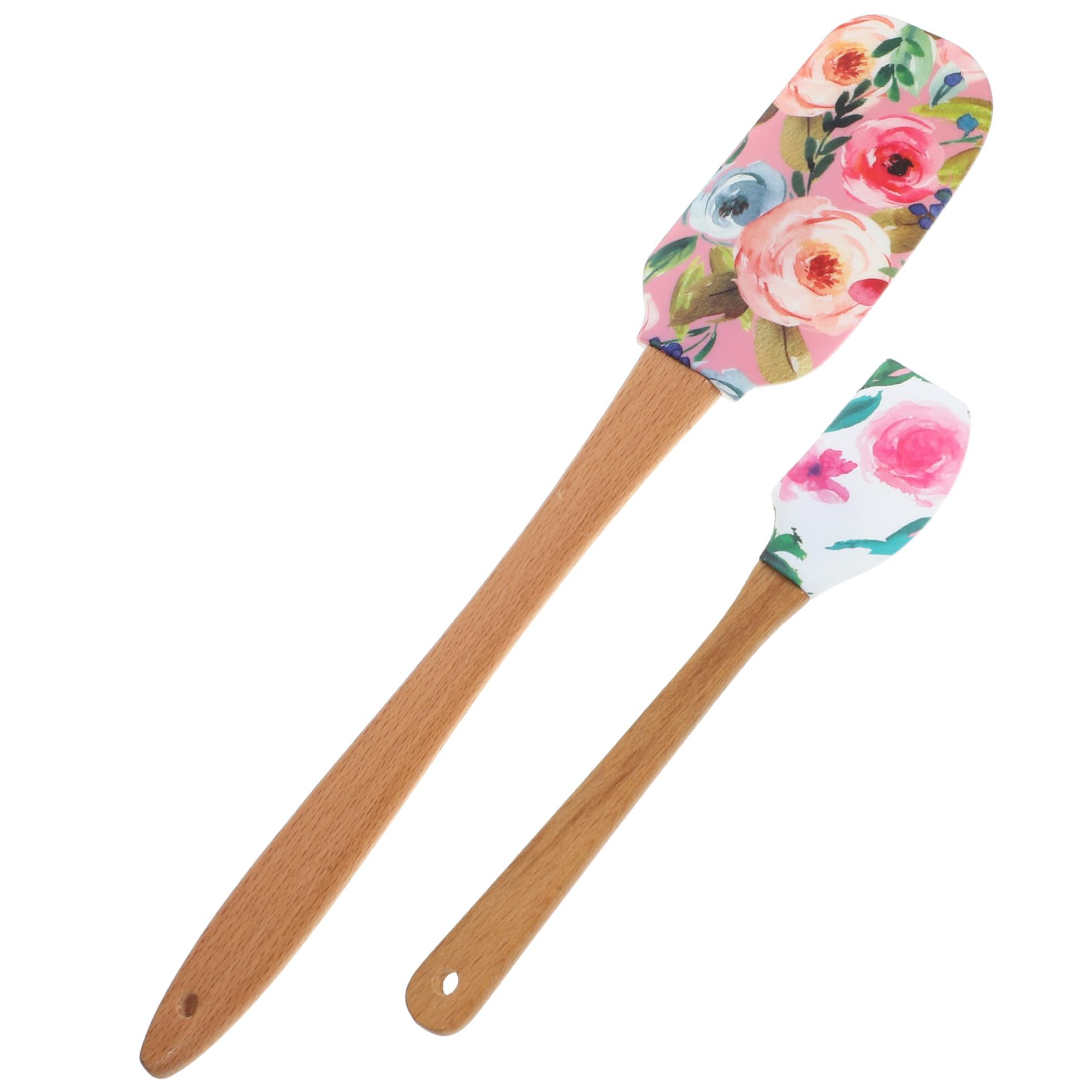 Cabilock 3 Juegos Espátula De Silicona Crema De Pastel Raspador De Pasteles Aplicador Silicona Espatula Esparcidor De De Espátula Para Hornear Madera 2 Piezas * 3