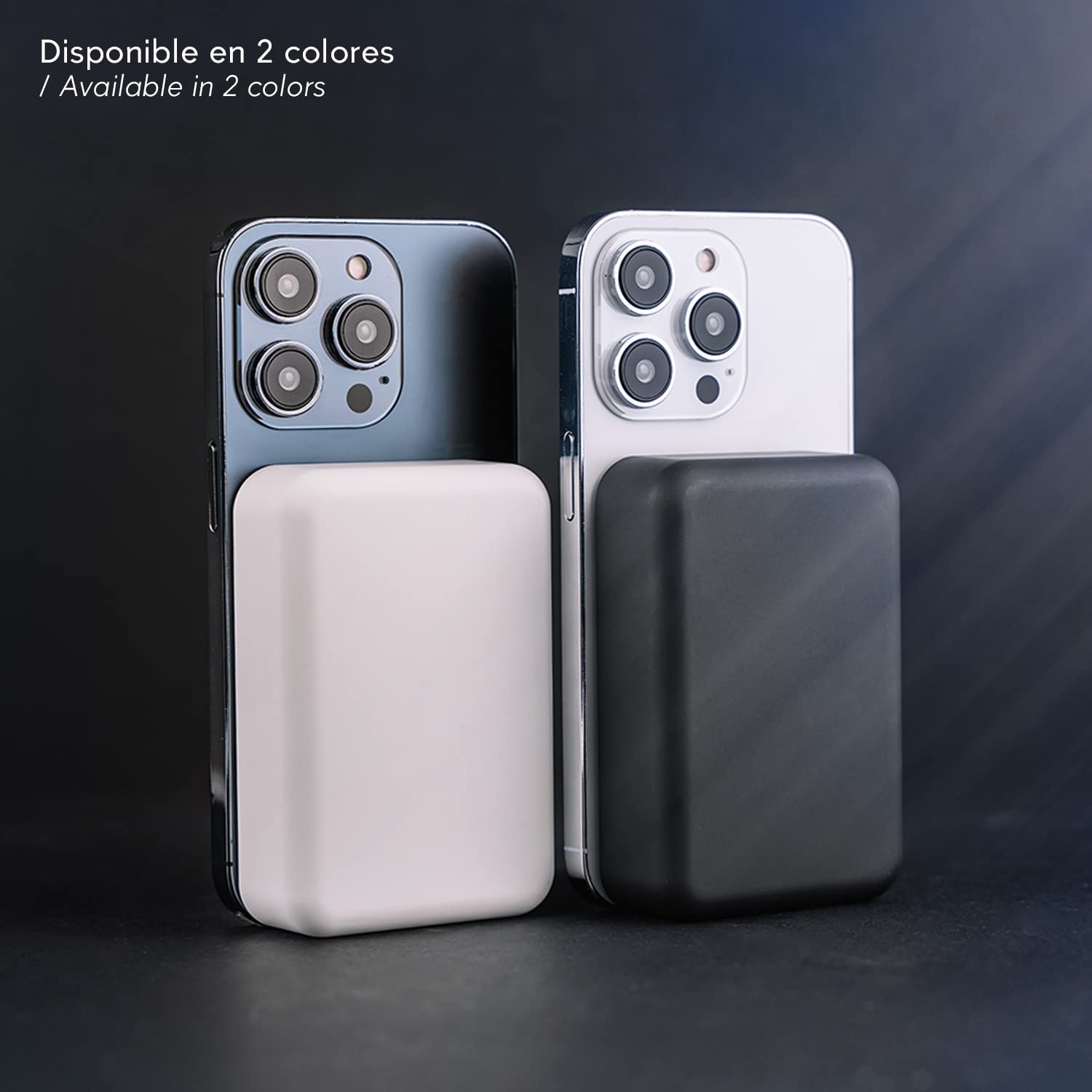 Power Bank Inalámbrica Magnética. Cargador Magnético Inalámbrico Portátil, Batería Externa. [Carga Rápida 15W] Compatible con MagSafe iPhone 14/13/12/Pro/Pro MAX/Mini (10000 mAh, Magnético Negro)