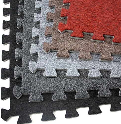 IncStores Eco-Soft Carpet Foam Tiles (Brown - 12 Tiles)