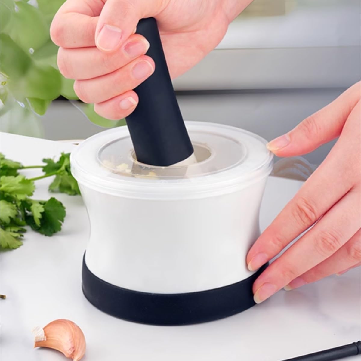 Set di Pestello per Mortaio Set di Pestelli con Manico in Silicone Antiscivolo, Base for Macina Spezie, Ciotola for Macinazione Utensile da Cucina
