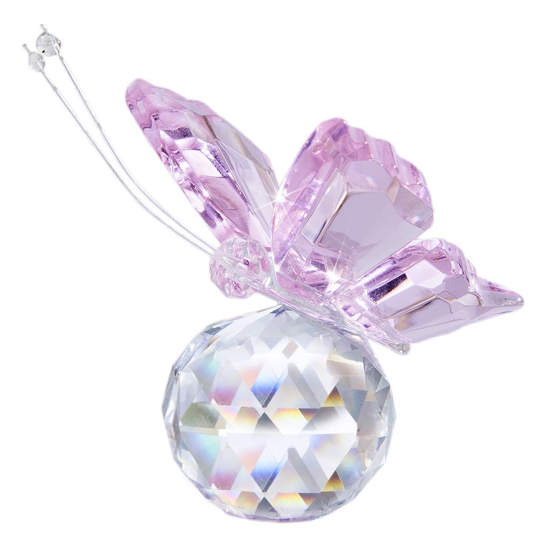 Figurines Flamants Rose En Verre Soufflé - Pack De 2 - Déco Élégante Et Cadeau Symbolique