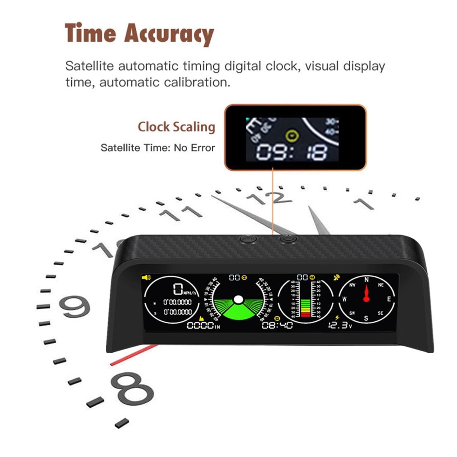 X90 Electrónica Automotriz Digital GPS Velocímetro HUD Head Up Display Medidor De Altitud Brújula MPH KM/H Inclinómetro para todos los vehículos