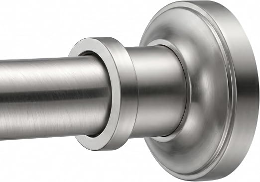 BRIOFOX Tension Curtain Rod Brushed Nickel 24-64 Inch