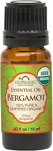 US Organic 100% Pure Bergamot Essential Oil, USDA Certified Organic, Cold Pressed, 10 ml