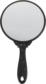 FRCOLOR Retro Hand Mirror with Handle 9.44X5.11In Portable Lightweight Makeup Mirror for Women Travel and Home Use Compact High Definition Reflective Surface