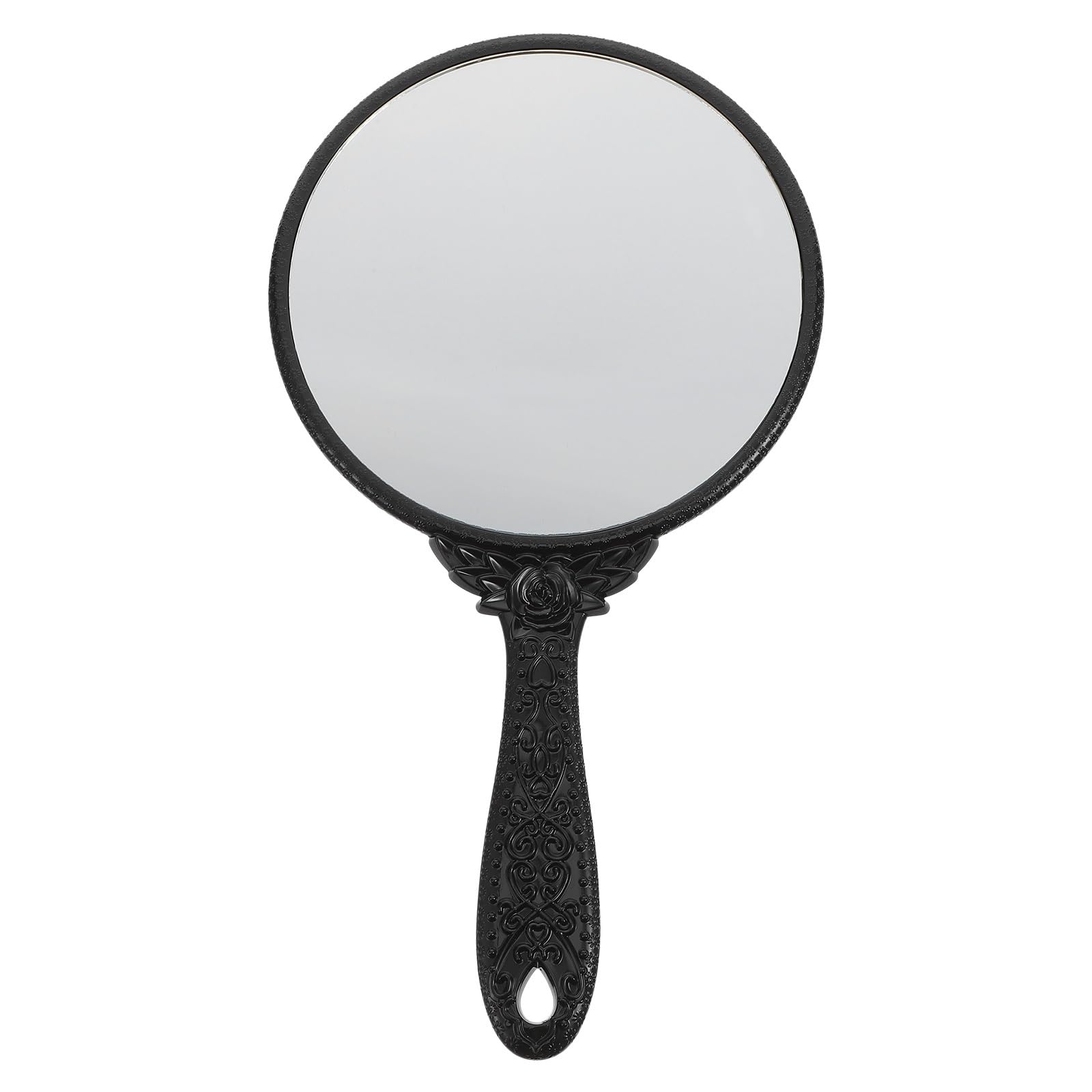 FRCOLOR Hand Mirror Handheld Mirror with Handle Women Retro Handle Mrror Portable Makeup Mirror-image-27