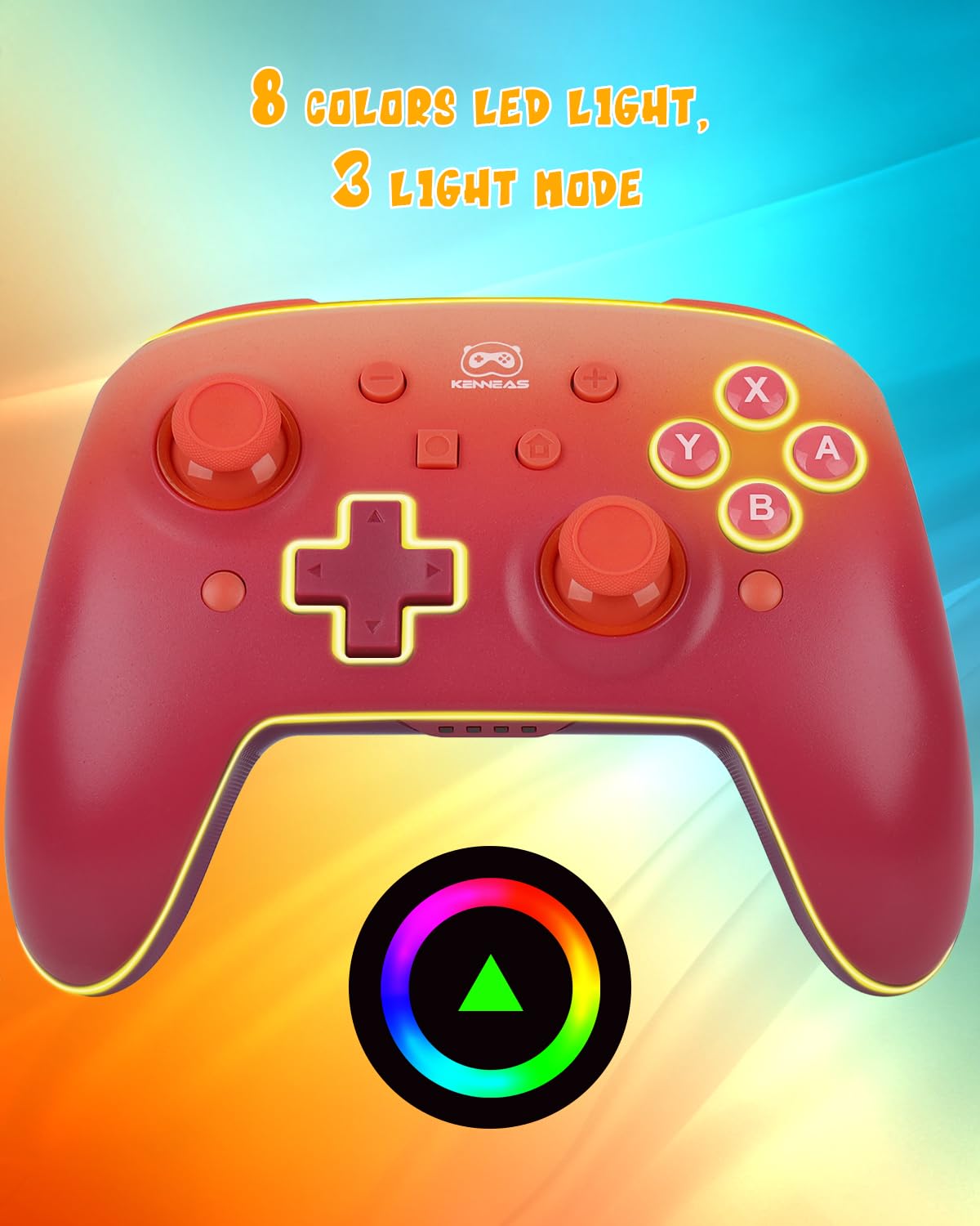 Controller with LED color wheel