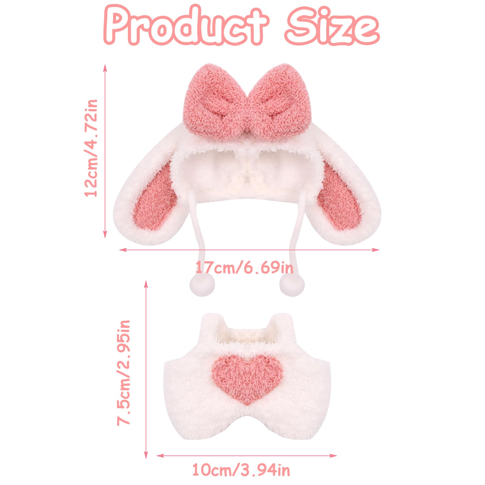 Vestiti per peluche bubububu, 17 cm, vestiti in peluche, solo vestiti, accessori per 17 cm, felpa con cappuccio, abbigliamento fai da te, regali per bambini