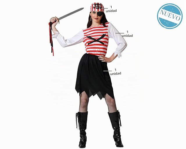 Foto 2 de 6 de Atosa disfraz pirata bucanera mujer adulto XS
