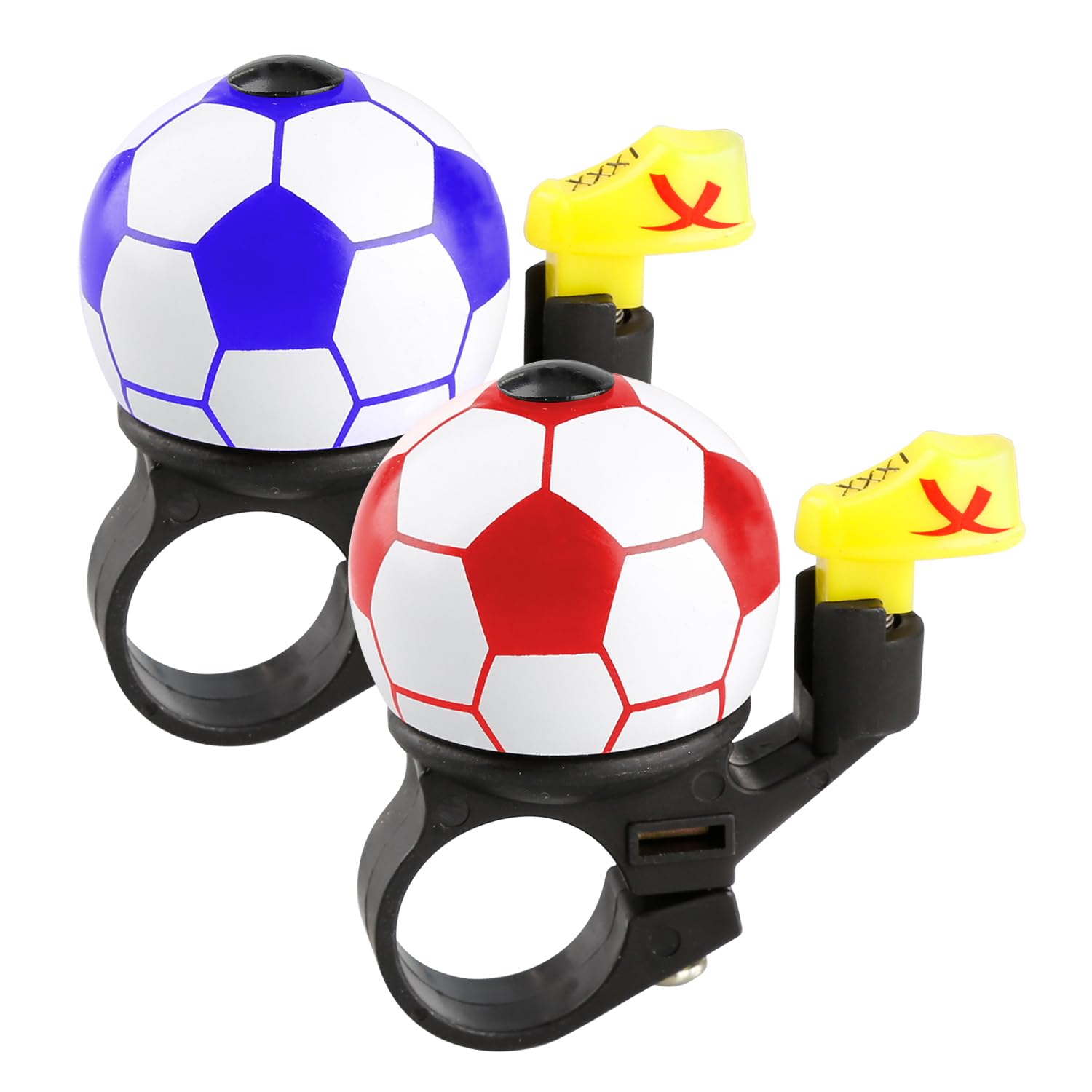 Rumyve Football Bicycle Clock,Bicycle Clock Football Design Children's Bicycle Clock, Bicycle Accessories Decorative Bell