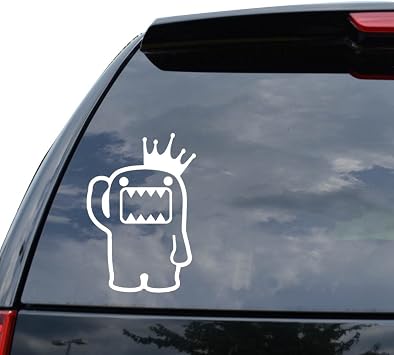 DiamondCutStickerz Domo Kun King Monster Wave Japanese JDM Decal Sticker Car Truck Motorcycle Window Bumper Laptop Wall Decor - Size 11 Inch / 28 Cm Tall - Color Black Glossy Finish