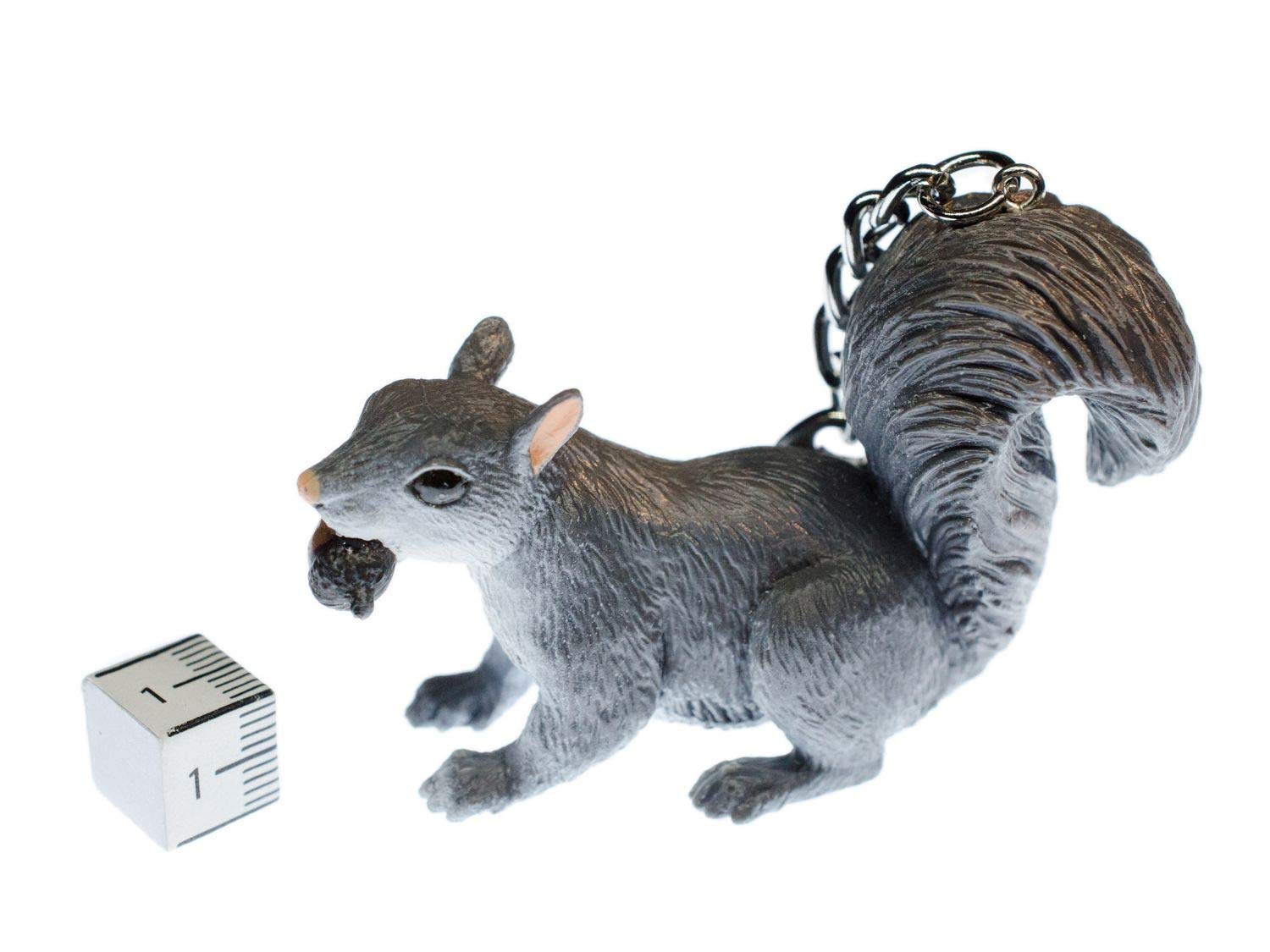 Miniblings Ardilla Ardilla Gris Llavero - Hecho A Mano Joyas De Moda I I Colgante Llavero Llavero