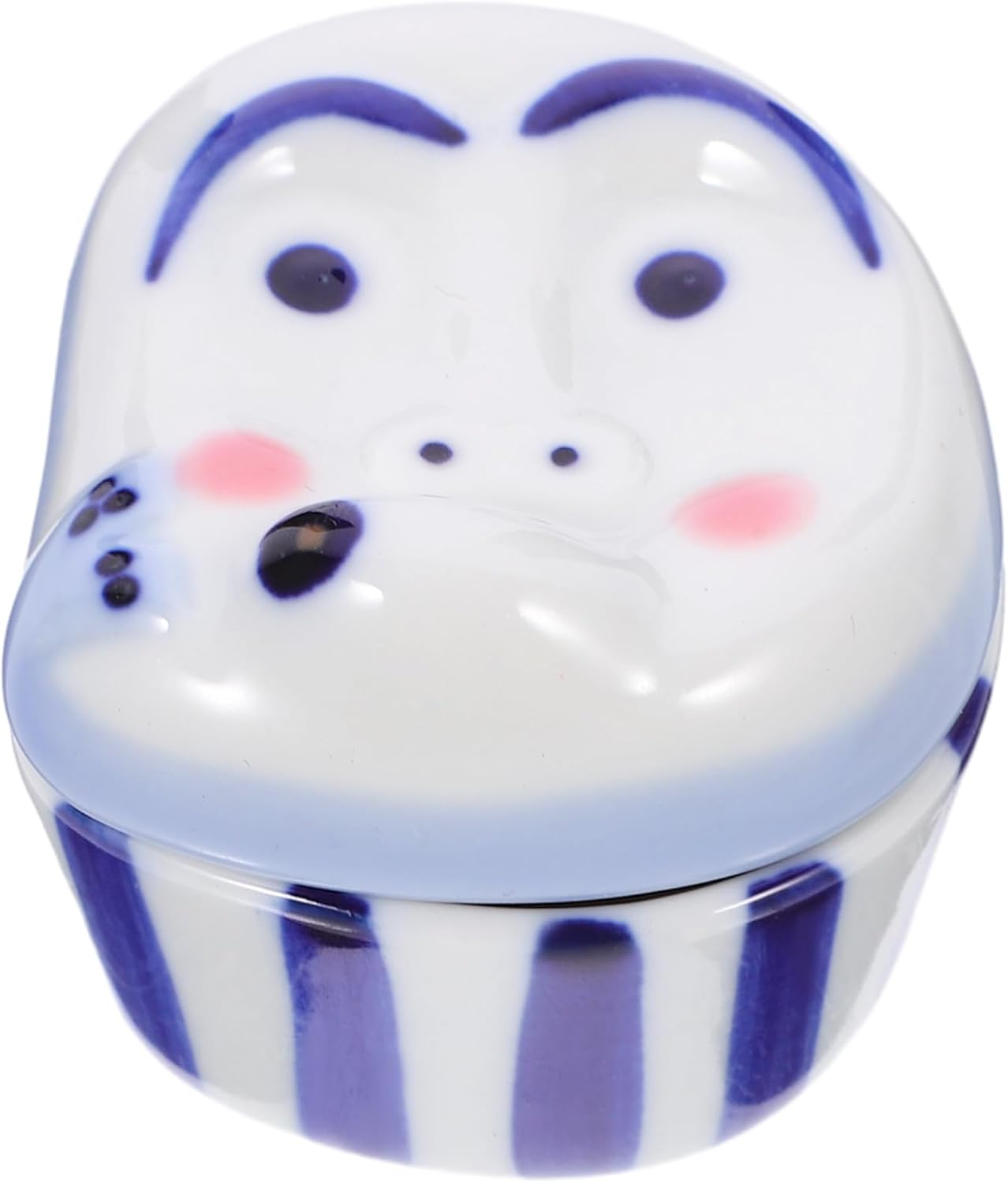 Gadpiparty Ceramic Dip Bowl with Lid, Japanese Style Blue Serving Dish