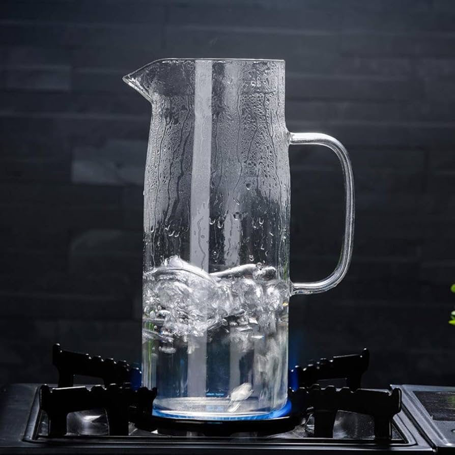 Amazon｜ふたが付いているガラス水デカンタ水差し-熱く/冷たい水差し