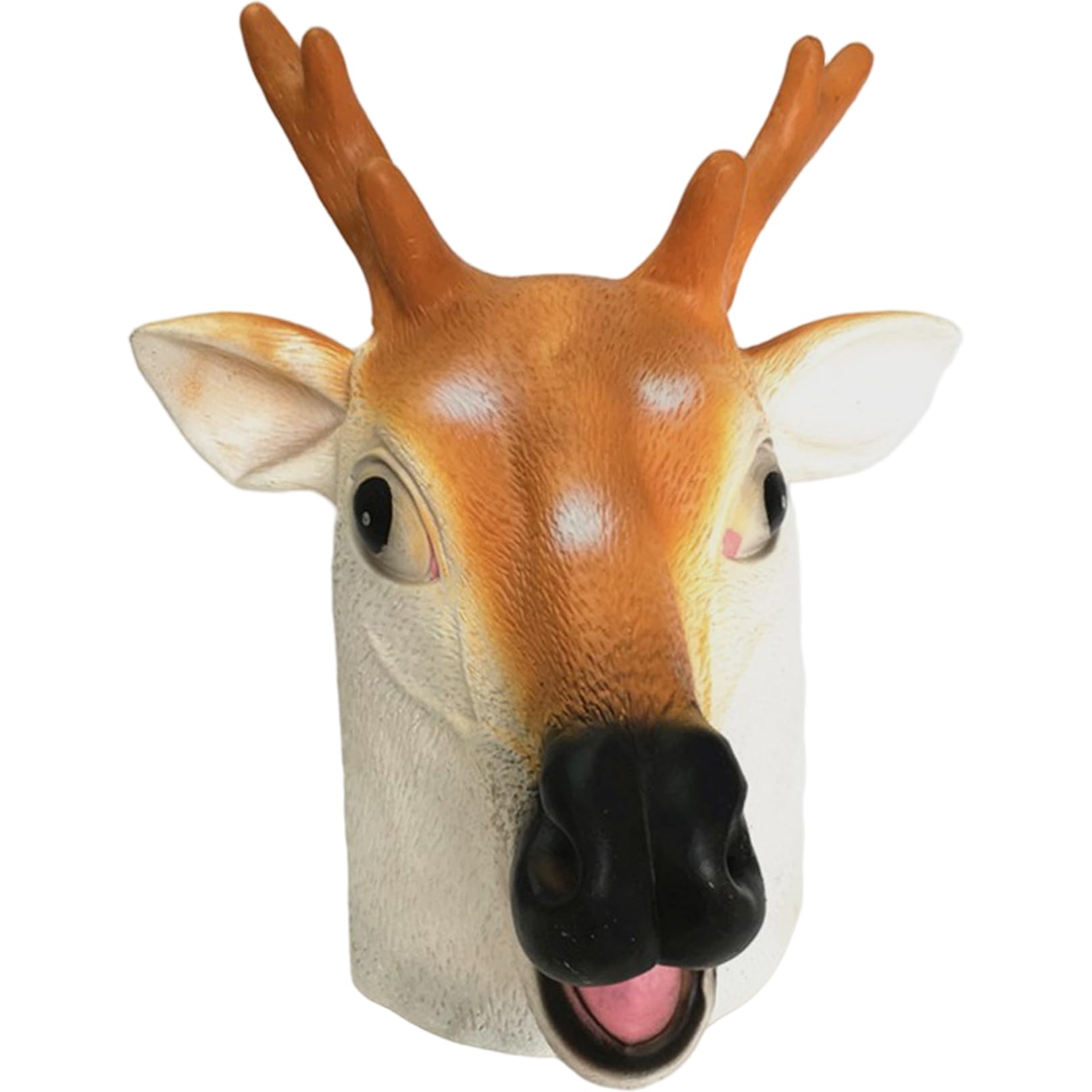 DAGLLGEW Deer Mask, Funny Sika Deer Head Latex Mask Animal Head for Christmas Party Halloween Costume Cosplay DressDeer CostumeAnimal MaskGiraffe Costume Adult