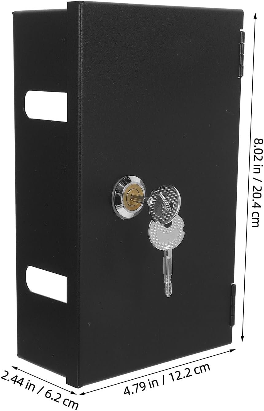 Outdoor Outlet Lock Box - Waterproof Metal Electrical Enclosure - Anti-Theft Security Cover - 86 Type Dual Prong Plug Protector for Home Garage