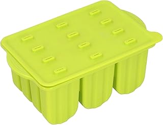 【バレンタインデーカーニバル】DIYモールド、蓋付きアイスバーモールドで安全な無臭食品グレードの食器洗い機、オフィスホーム用の50スティック高温耐性(Green +50 ice cream stick)