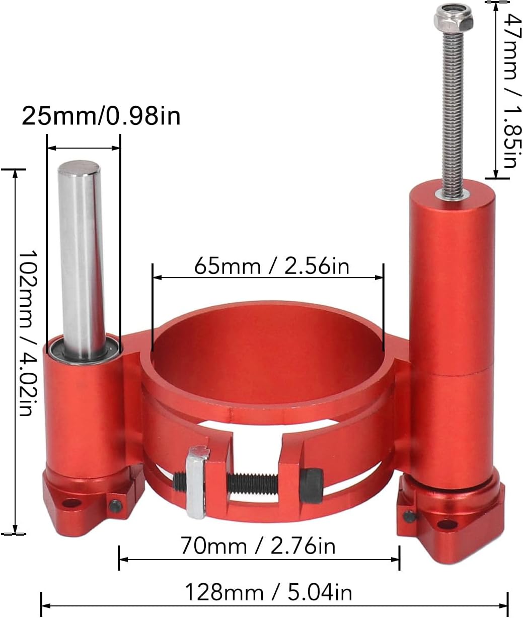Router Lift System Kit Manual Lifting Router Table Insert Base Plate for DIY Woodworking Projects Aluminum Alloy Stainless Steel 47mm Lifting Range (Black)
