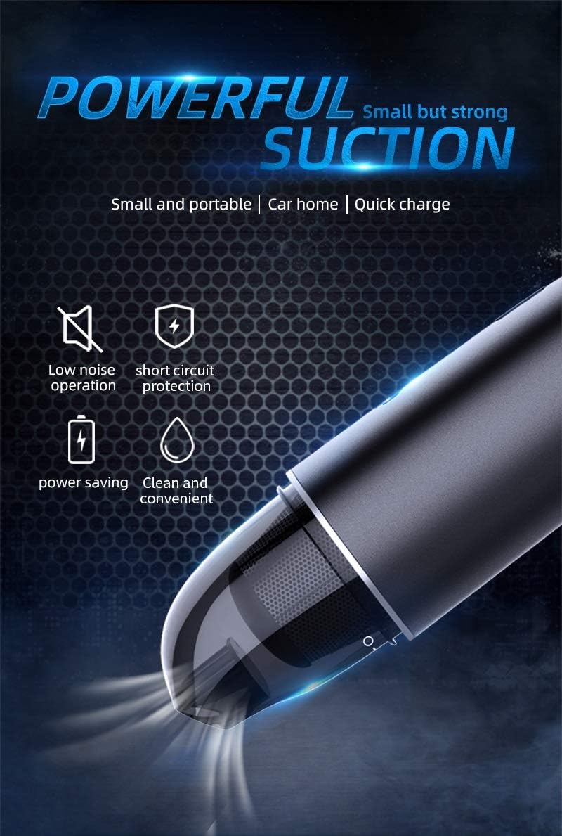 Mini Collector Aspirator Portable Powerful Cyclone Suction for Home Car(D)