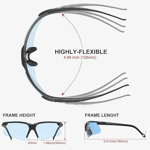 Miniatura 34 de xaegistac Anteojos de disparo con estuche antivaho para caza de hombres y mujeres Amarillo
