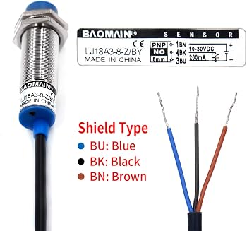 Baomain Inductive Proximity Sensor Switch LJ18A3-8-Z/BY 8mm Detection PNP NO : Amazon.in: Industrial & Scientific