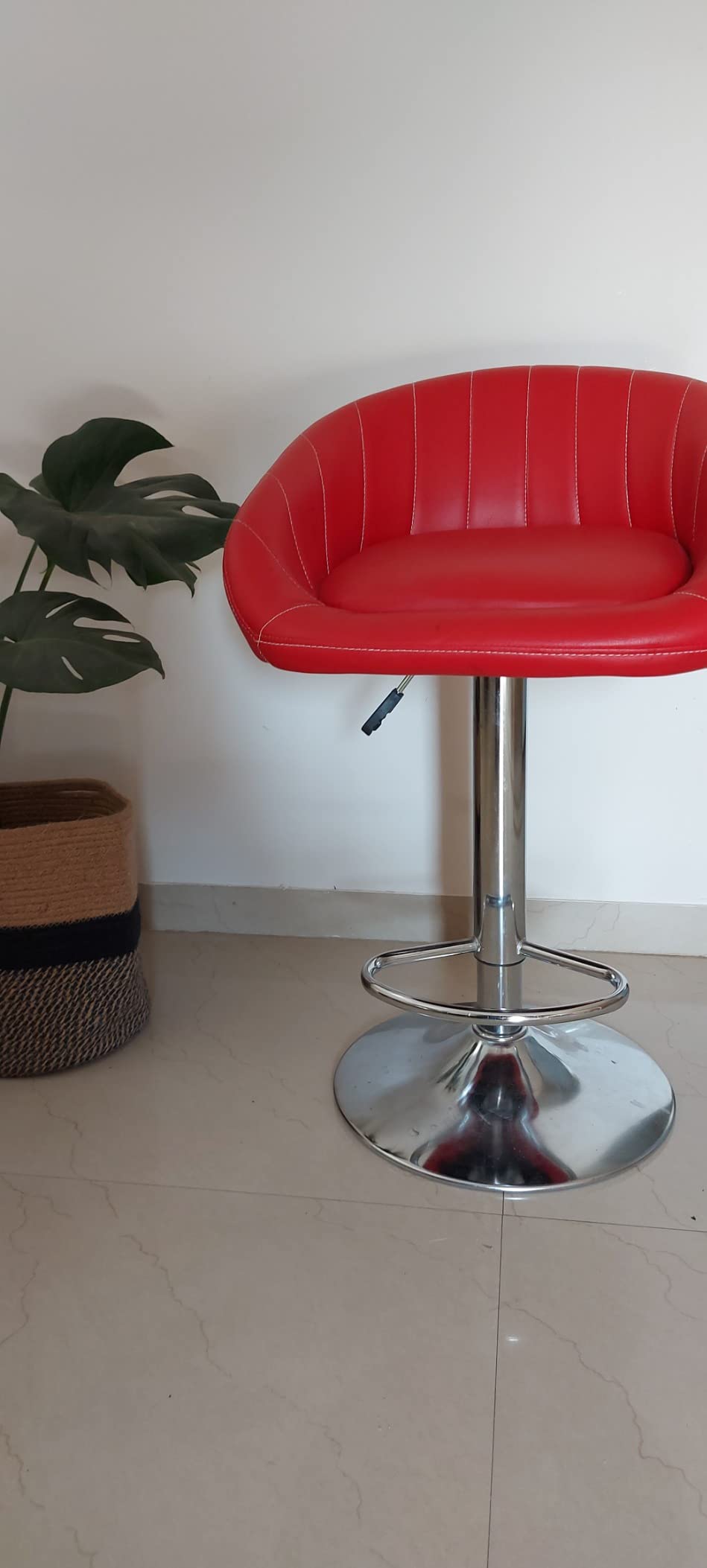 MBTC Judith Stripe Office Bar Stool Chair in Red Amazon.in Home