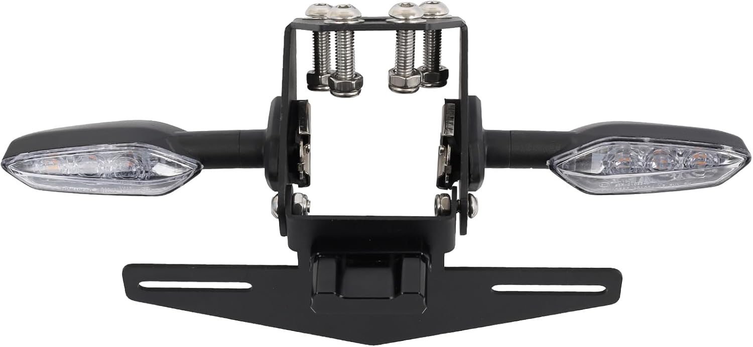 Tail Tidy Kit for ninja400 Z400 Ninja 250 Ninja 500 2018-2025 Fender Eliminator Kit equipped foldable License Plate Holder, License Plate Light, LED Turn Signal Lights (Clear)